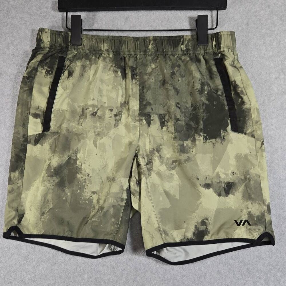 Rvca Running Shorts Medium 7" Drawstring Stretch … - image 1